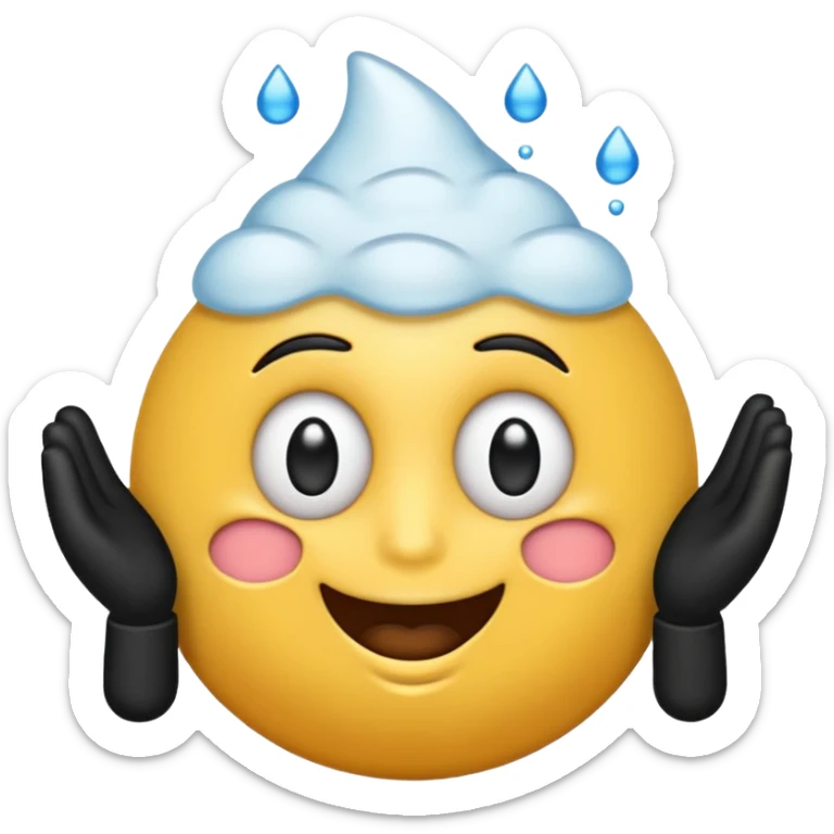 Un emoji idiot en l’aire qui fait peur sticker