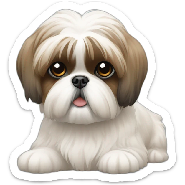 3 colour Shih tzu sticker