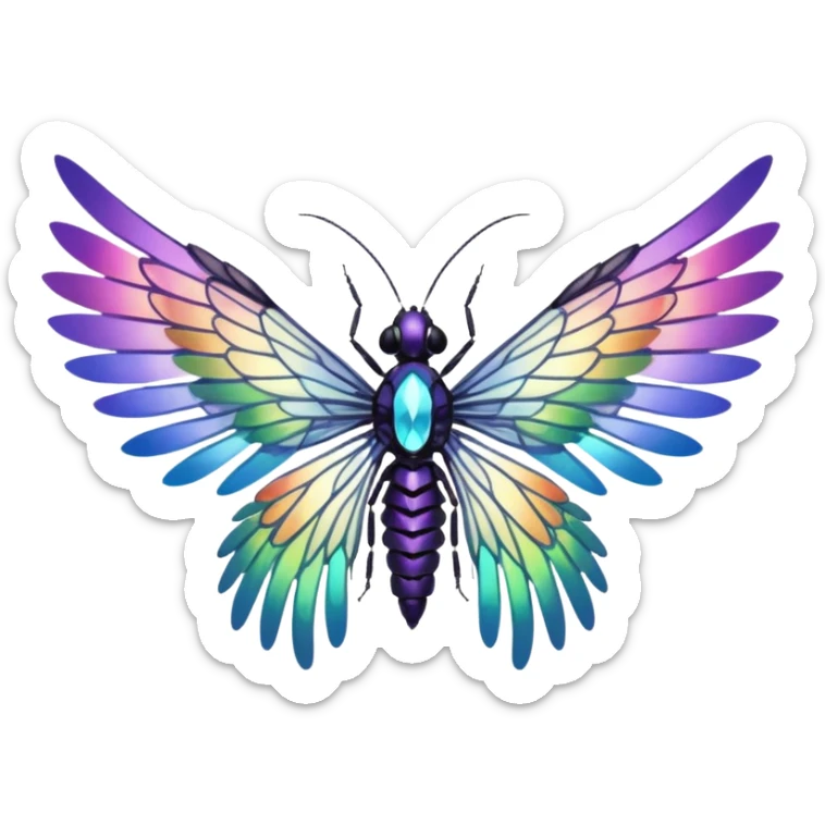 can you generate 6 unique wings designs? just the wings - no body, head, or feet necessary sticker
