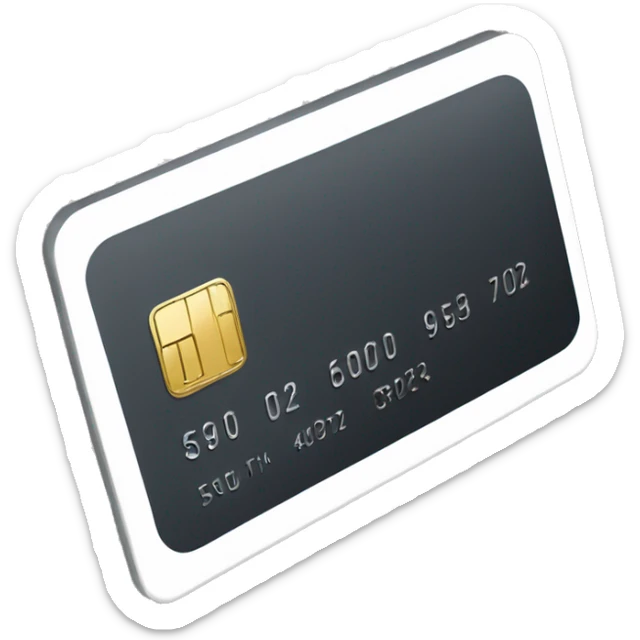 Black credit card sticker