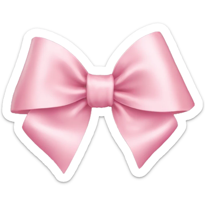 light pink ribbon bow sticker