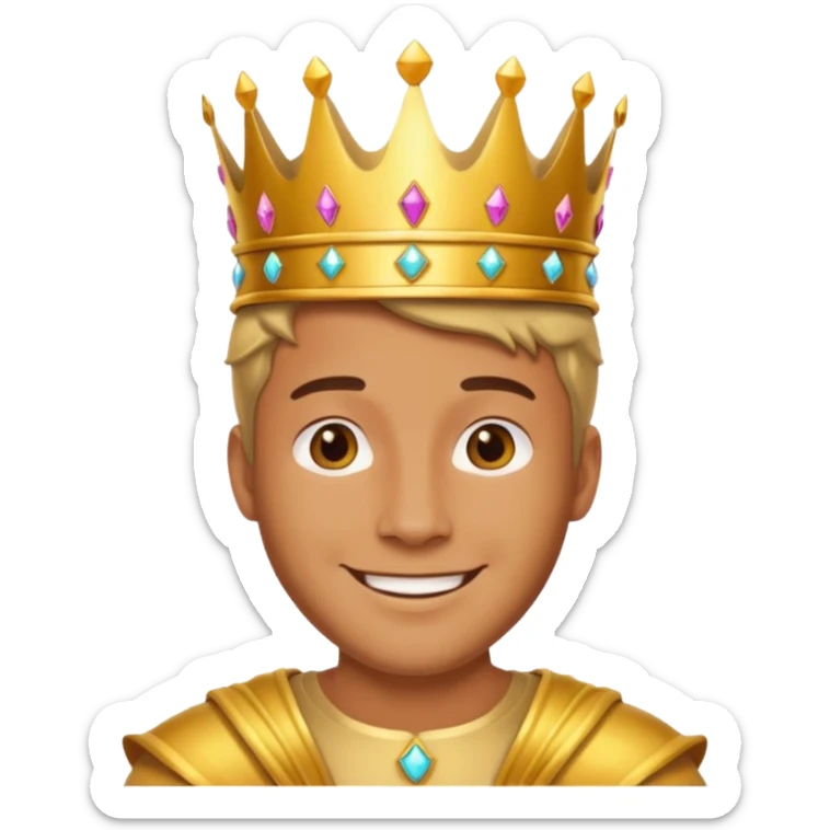 Un hombre persona enamorado y con una corana sticker