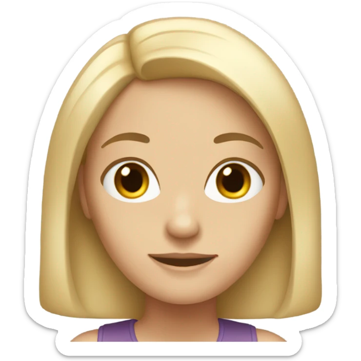 white woman, with shoulder-length dark hair sticker