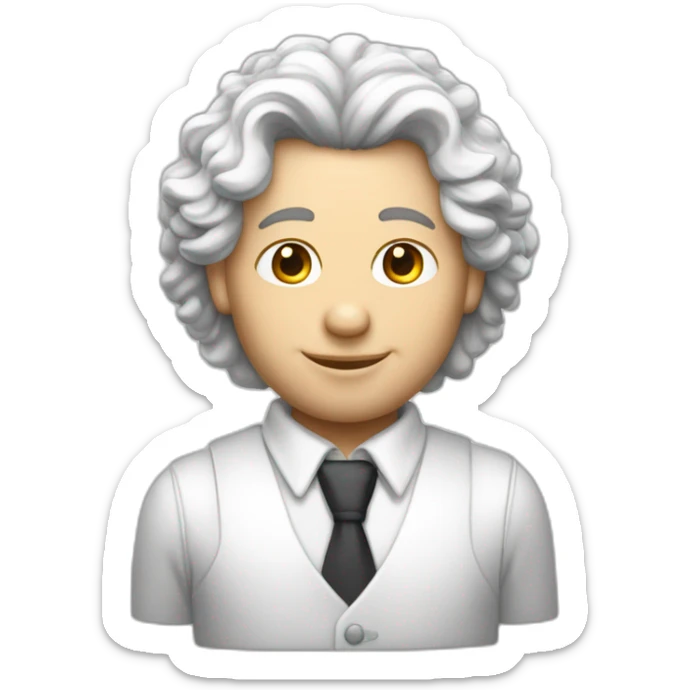 Un homme de 12 avec des cheveux bouclés la peau blanche et une tenue overzisa sticker