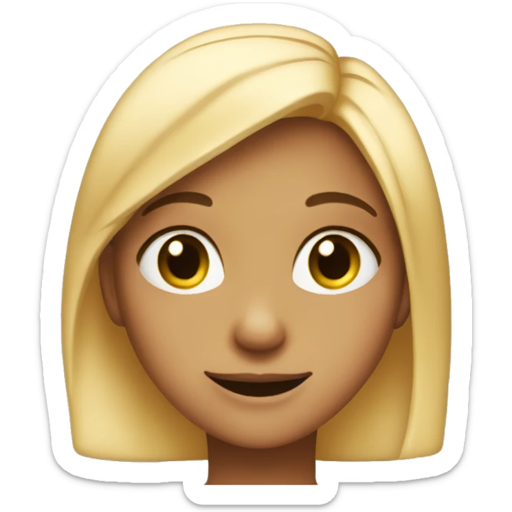 Girl smirking with her fingers to her chin sticker