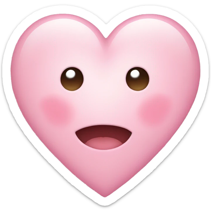 light pink heart sticker