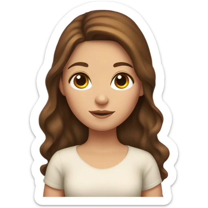 Girl with brown hair and body of a deer sticker