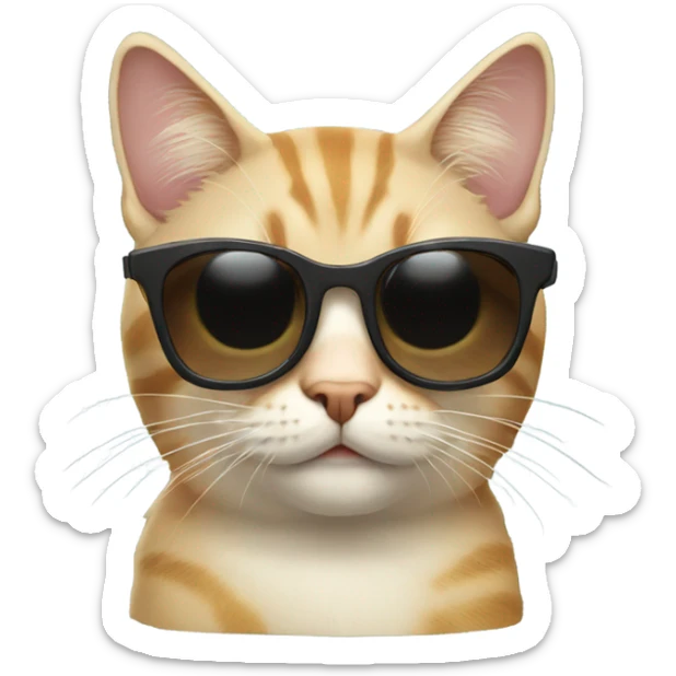 Cat with sunglasses sticker