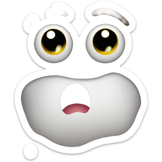 Poop emoji with eyes and mouth wide open tears flooding down face  sticker