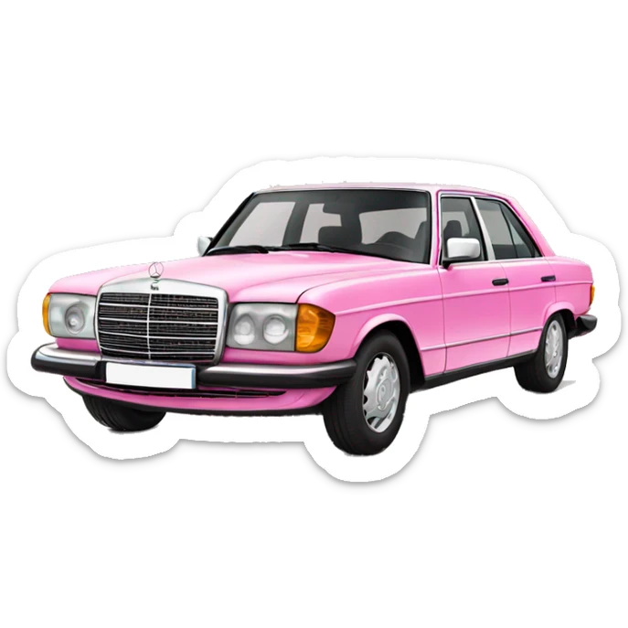 pink mercedes  sticker