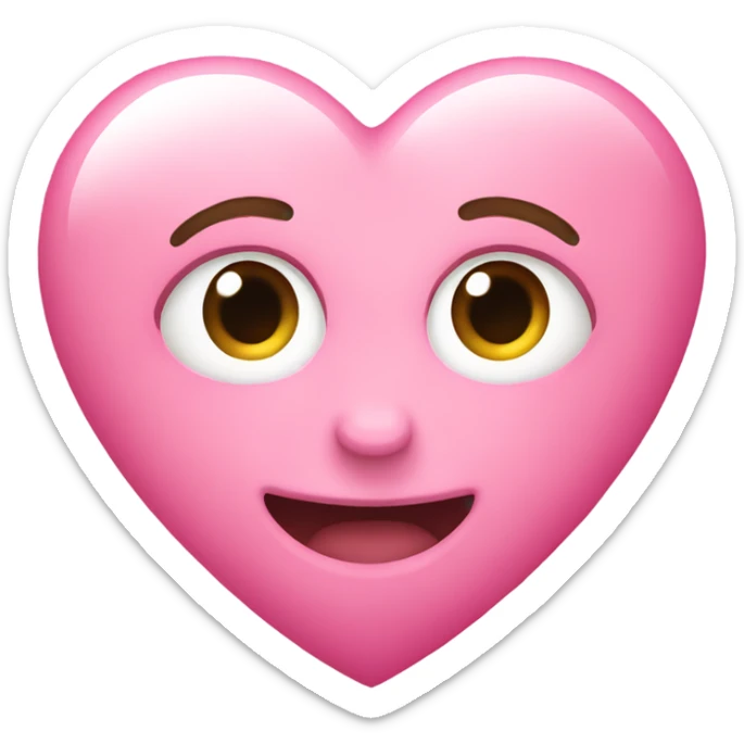 Pink heart sticker