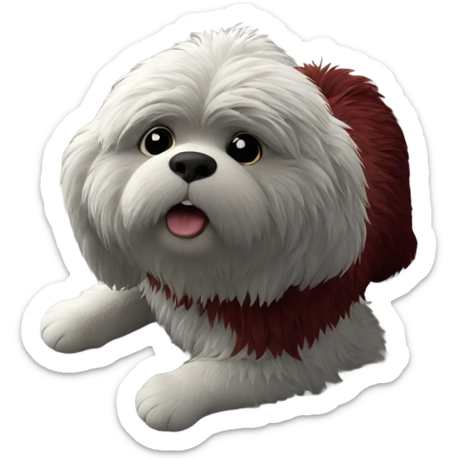 fluffy animal in indoor setting sticker