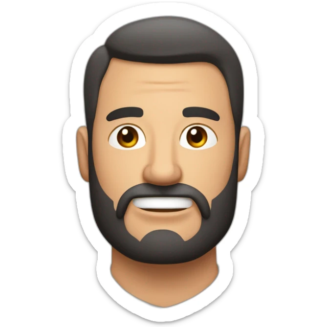 hombre moreno musculoso de costado y con los brazos arriba sticker