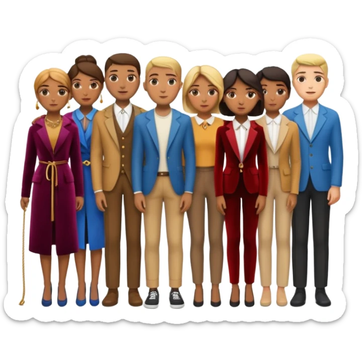 long queue behind the velvet rope sticker