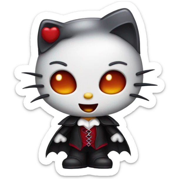 hello kitty vampire sticker