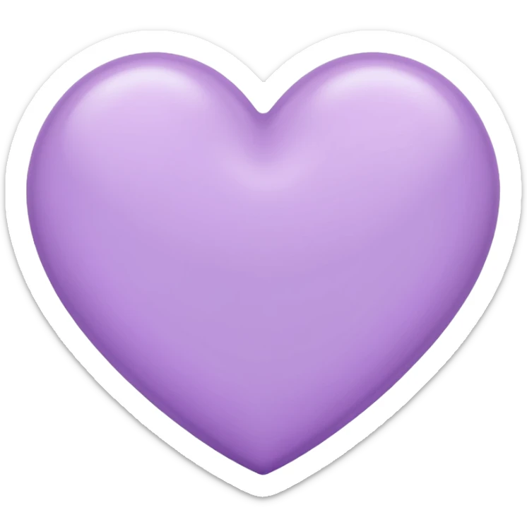 Light purple heart sticker
