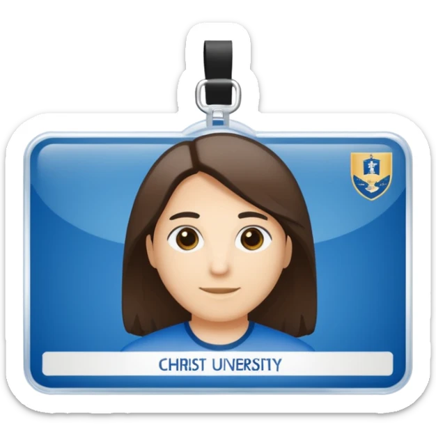 generate an ios genmoji of a college id card that says "CHRIST UNIVERSITY ID" sticker