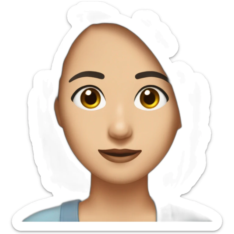 miriam castrillo matesanz pelo corto de un lado y media melena de otro sticker