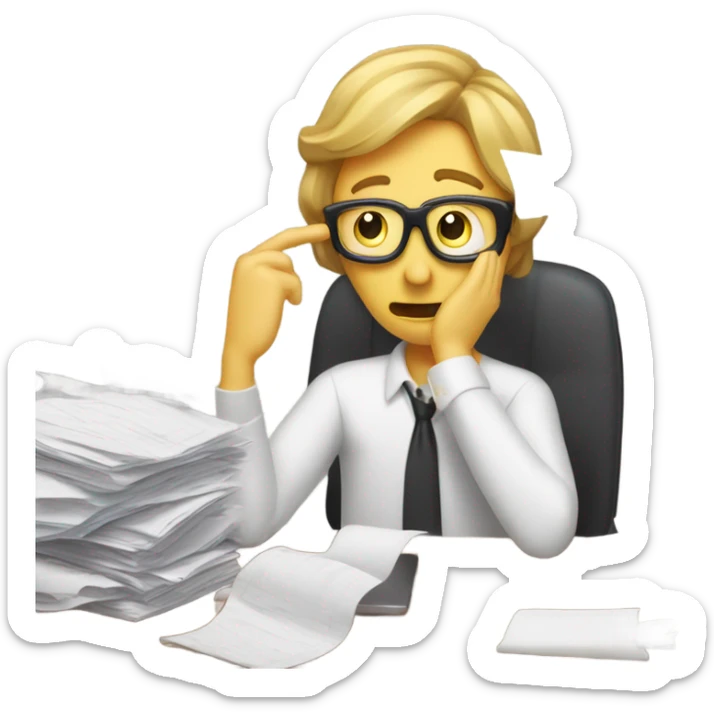 Stress about work sticker