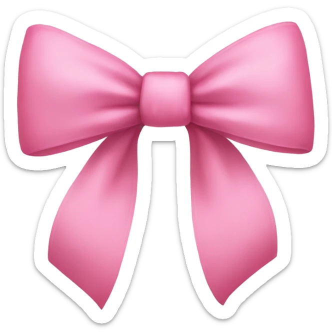 Pink bow sticker