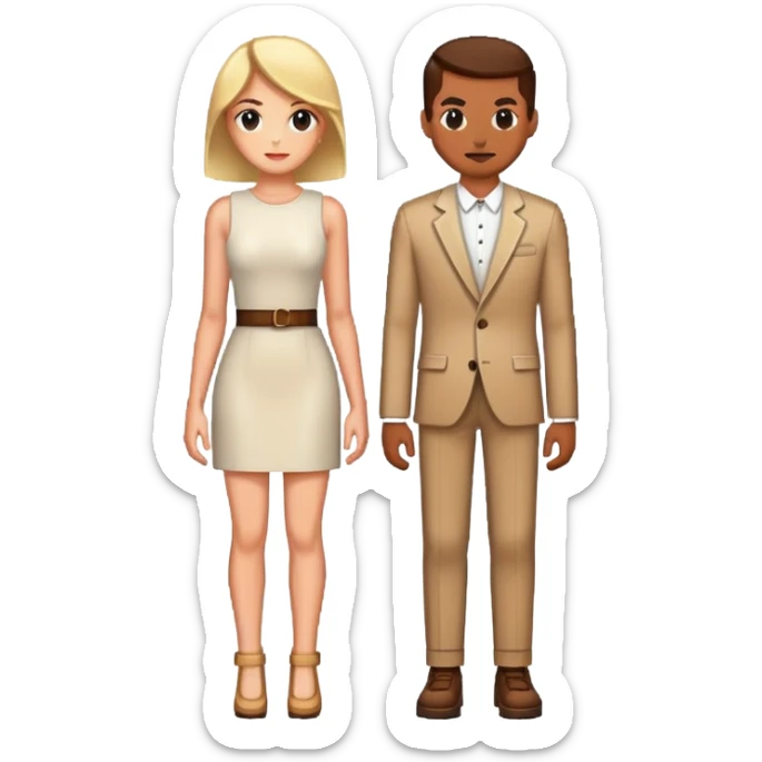 stylish professional pixel art male and female icons with modern fashion sticker