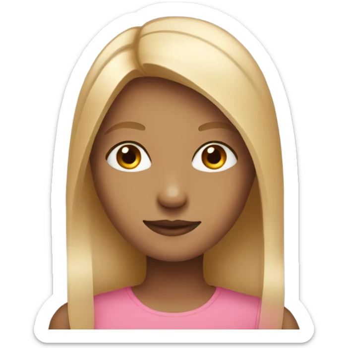 girl with straight hairs sticker