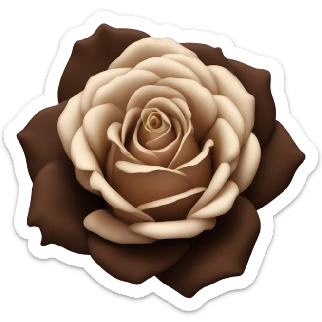 Brown rose sticker