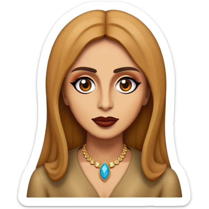 Cinematic Realistic Fairuz Pop Culture Emoji, featuring an iconic portrayal of the legendary singer rendered with vibrant textures and soulful, dynamic lighting. sticker