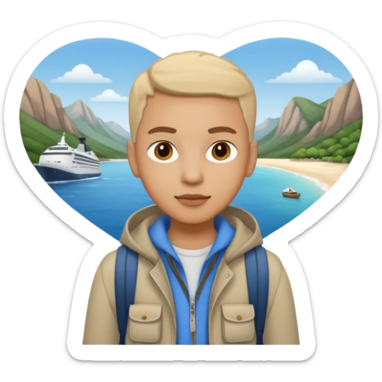 Traveler character with Casual but neat travel outfit sticker