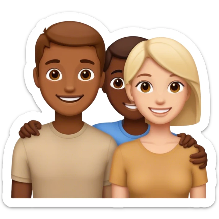 Three friends  sticker