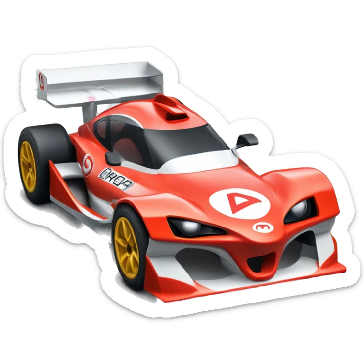 Radio Controlled Toyota 86 shaped like a Formula One race car with exposed wheels  sticker