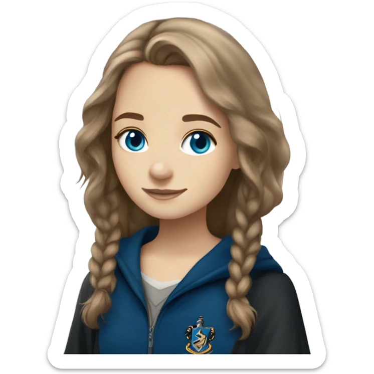 Harry Potter ravenclaw girl light brown hair blue eyes  sticker