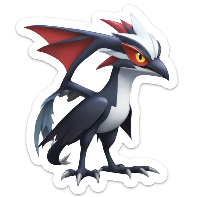 Edgy Cool Nargacuga-Noivern-Latias-Silvally-Pokémon Full Body sticker
