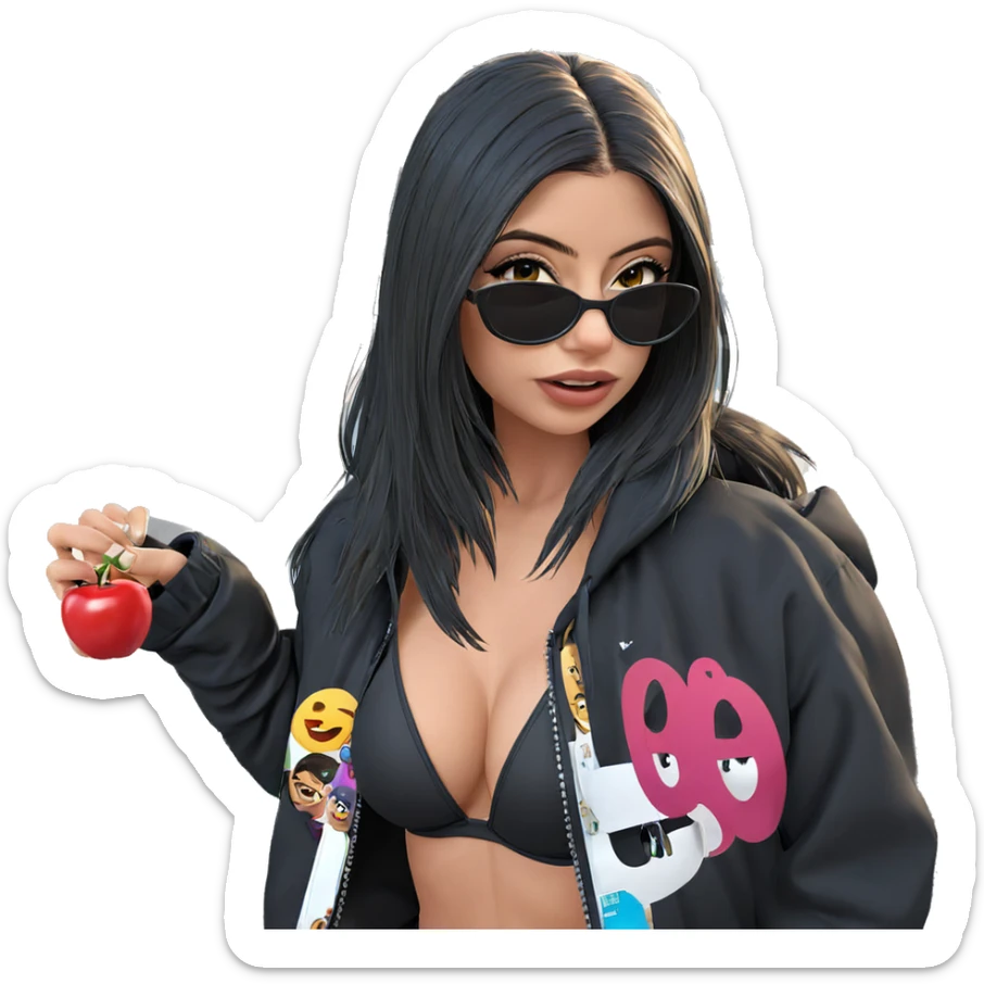 girl in black bikini outfit sticker