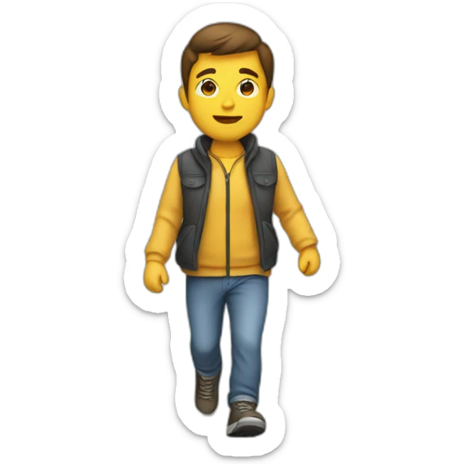 person walking sticker
