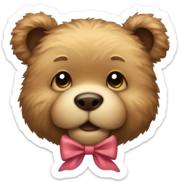 Teddy bear with bow sticker
