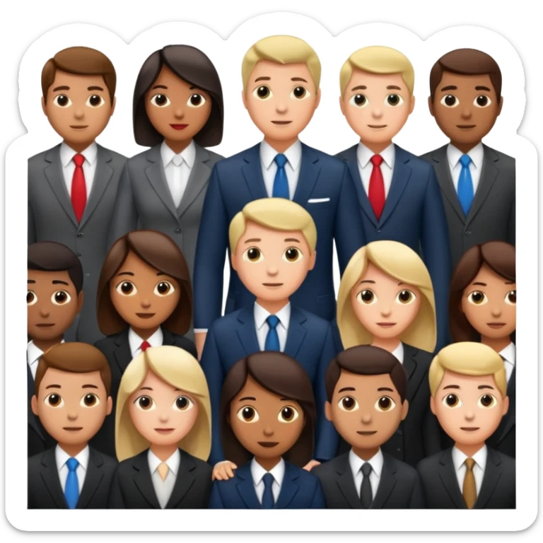 book and lots of people in suits on the cover sticker