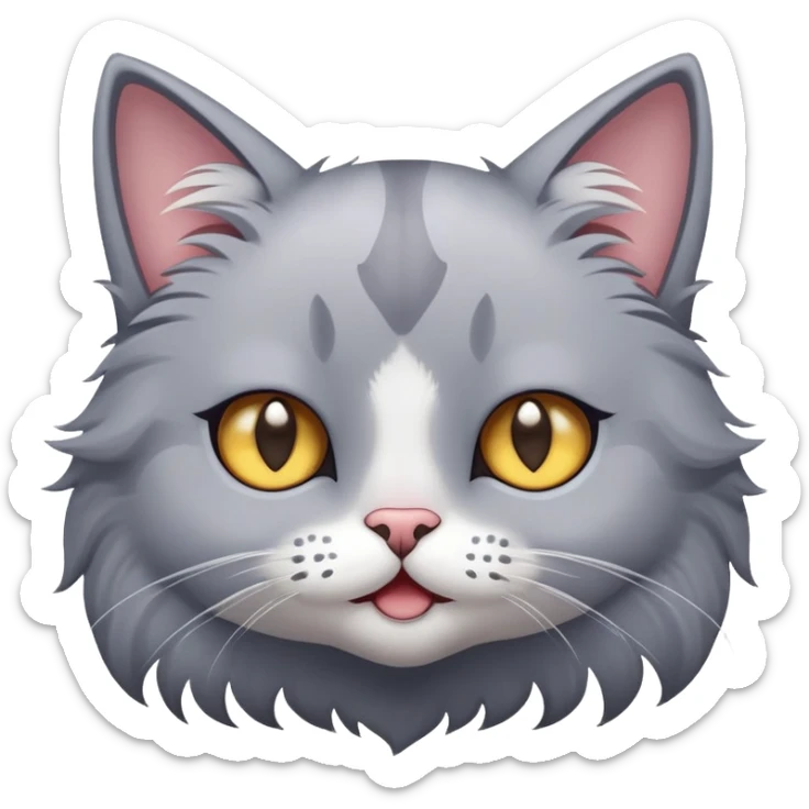 Cat with star eyes but the cat is like this😹 and the stars like this 🤩 sticker