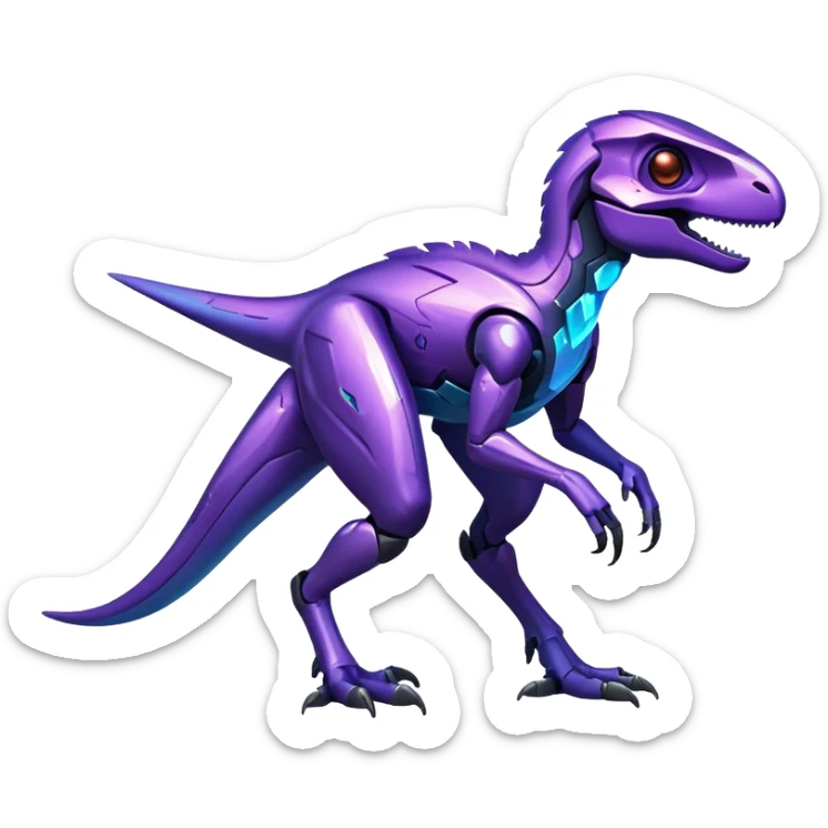 Shiny Nebula Futuristic Fakemon-Pokemon-Digimon-Spectrobes-Raptor-fusion, full body sticker