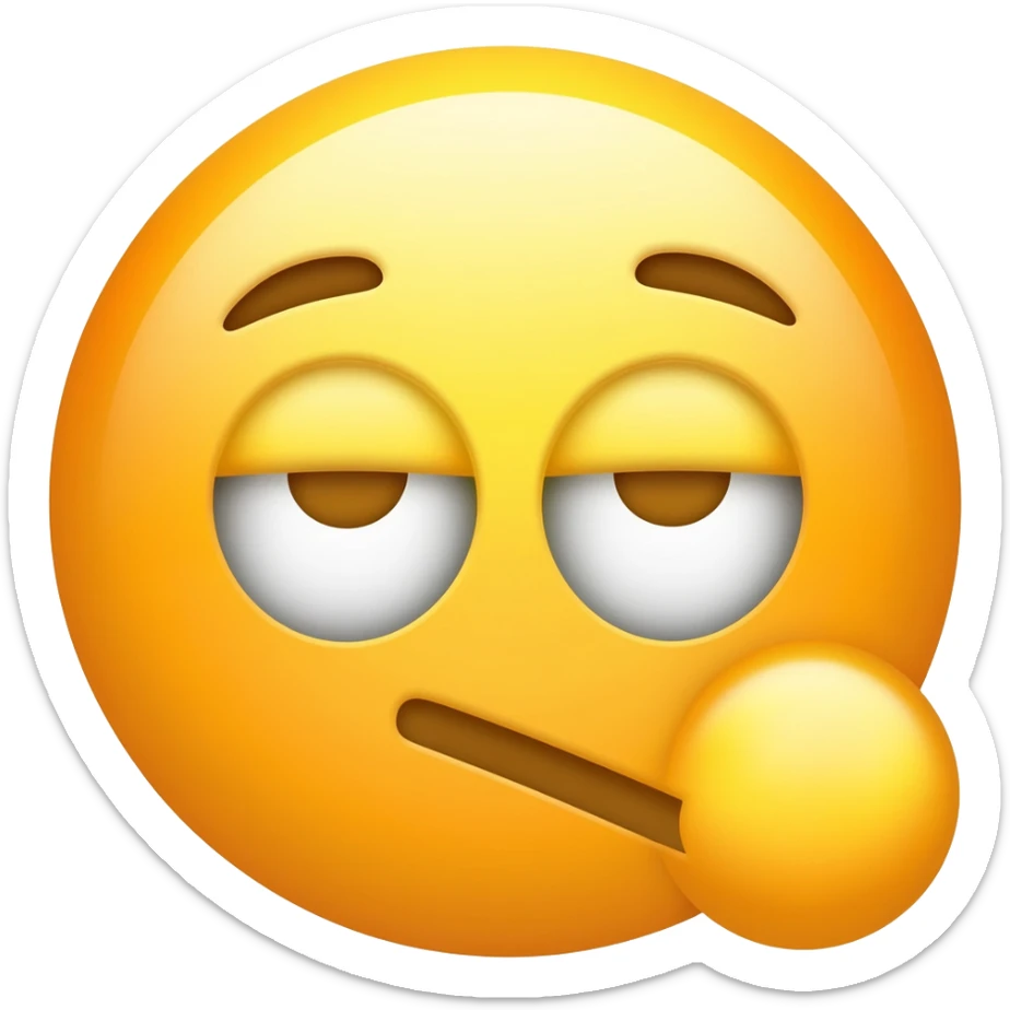 Emoji qui regarde croche sticker