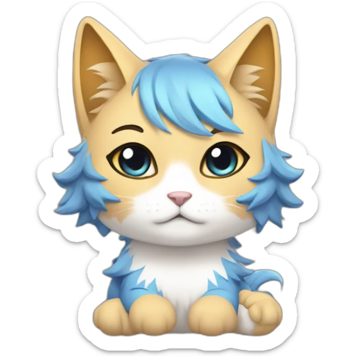 thunder Neko girl sticker