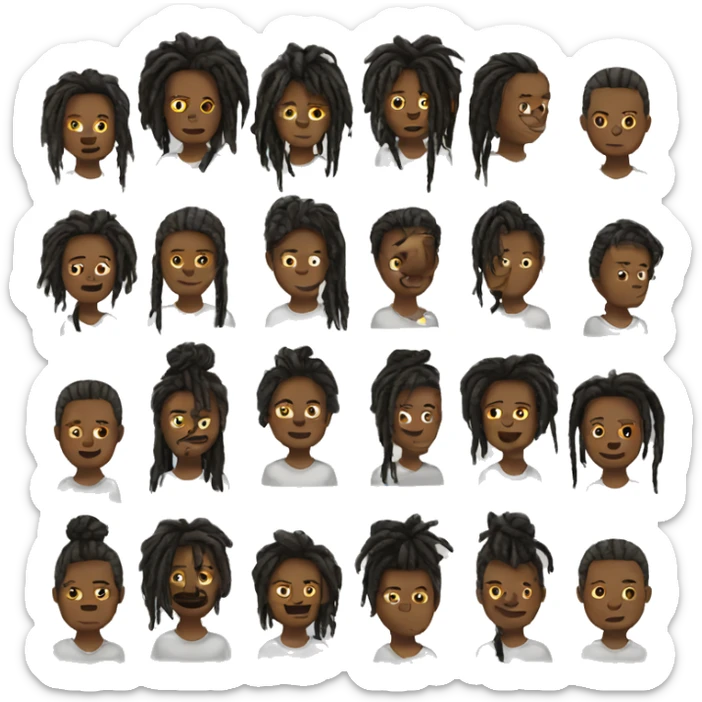 Wednesday, dreadlocks hairstyle sticker