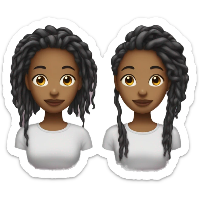 girl with sisterlocs sticker