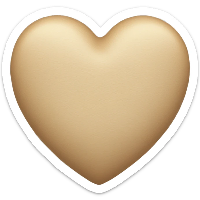 Beige Heart  sticker