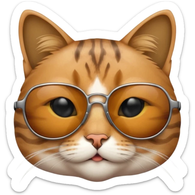 Cat with sunglasses sticker