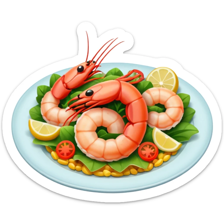 Shrimp dish sticker