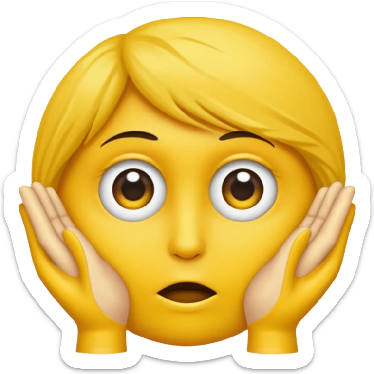 Visage jaune qui se frotte les mains avec un regard vicieux sticker