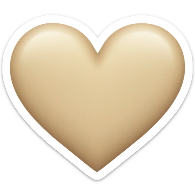 Beige heart  sticker
