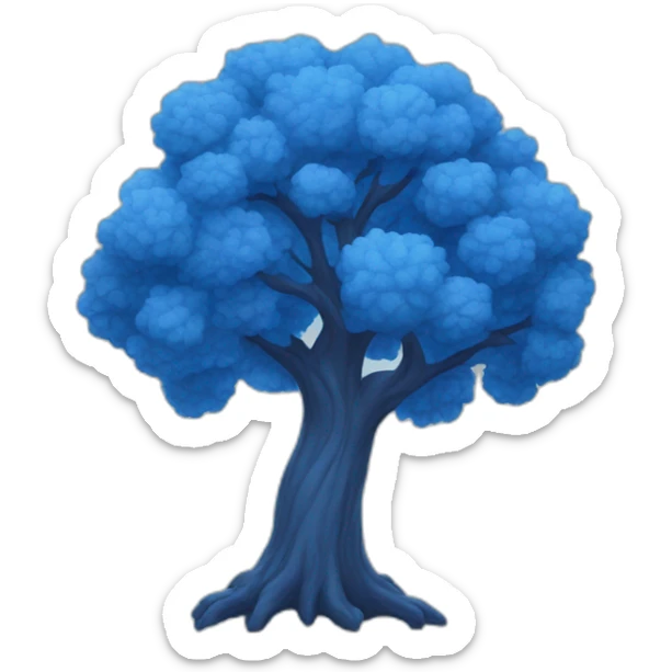 blue tree sticker