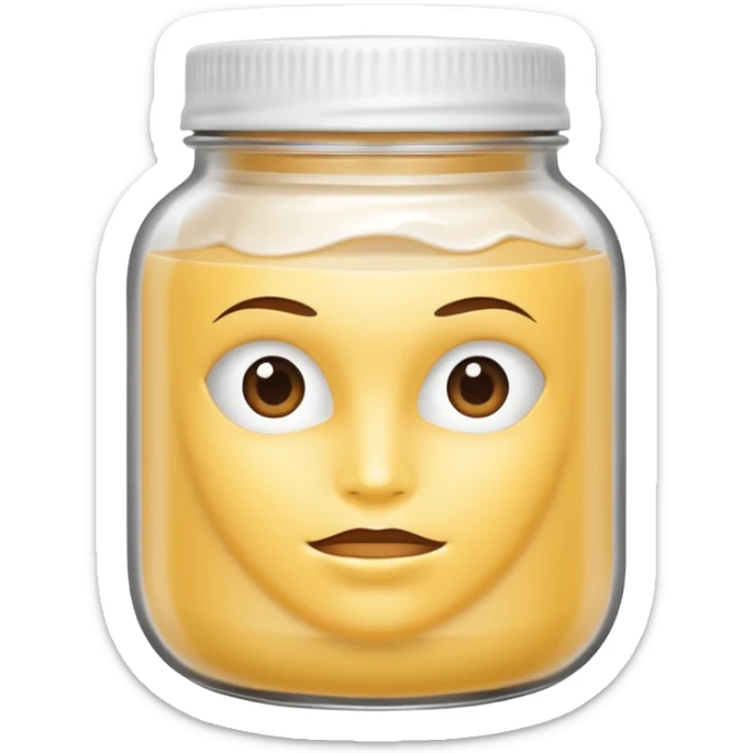 WHITE hair mask in a jar THE PRODUCT WITHOUT MOUTH AND EYES  sticker